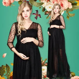  MQTIME  -  Chiffon Photography Dress Maternity Off Shoulder Maxi Dresses Pregnant Women Evening Dresses Photoshoots Button Summer Gowns