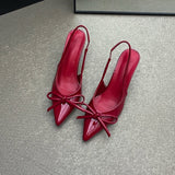 MQTIME  -  Summer High Heel Women Sandals Shoes Fashion Shallow Butterfly-knot Shoes Elegant Wedding Party Shoes