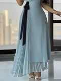 MQTIME  -  Elegant Evening Dresses for Woman Luxury Asymmetric Hem Adjustable Straps Sleeveless Womens Wedding Party Prom Dresses