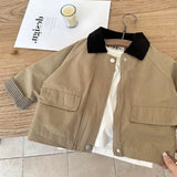 MQTIME  -  Kids Windbreaker New Spring Autumn Fashion Korean Casual Baggy Simple Style