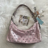 MQTIME  -  Retro Niche Design Rivet Decoration Armpit Bag Women's Simple Commuting Versatile Shoulder Bag Fashion Stylish Crossbody Bag