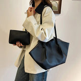 MQTIME  -  Women Shoulder Bag Solid Color Leather Simple Design Large Capacity Women Crossbody Multifunctiona Handbag