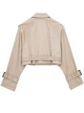  MQTIME  -  Women Casual Trench Outwear With Belt Vintage Solid Notched Neck Long Sleeve Jacket Autumn Fashion Lady Streetwear Coat