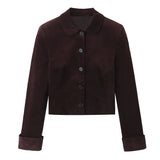 MQTIME  -  Velvet Women Sets Mini Skirt Set Slim Fit Long Sleeved Single Breasted Short Blazer Coat Leather Belt Short Skirts Lady Outfit