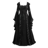 MQTIME  -  Medieval Cosplay Renaissance Costumes Floor Length Dress Women's Victoria Steampunk Gothic Party Dress Elegant Princess Dress