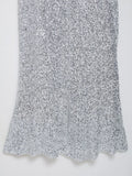  MQTIME  - Silvery Sequin Fashion Long Dress Women's Backless Slim High Waist Patchwork Elegant Party Dress Female Glitter Maxi Dress
