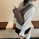MQTIME  -  Retro Polka Dot Bag Fashionable Large-capacity Adjustable Commuter Casual Shoulder Bag