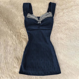 MQTIME  -  Y2K Summer New Sexy Sweet Chicly Women Dress Fashion Street Casual Basic Woman Dress Blue Slim Simple Sleeveless Dresses Female