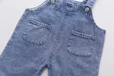 MQTIME  -  2Piece Summer Toddler Boy Outfits Korean Fashion Stripe Short Sleeve Cotton Baby Tops+Denim Overall Boutique Kids Clothing B071