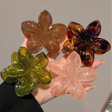 MQTIME  -  Fashion Princess Flower Hair Claw Korean Large Hair Clip Crab Clamp Vintage Women Ponytail Shark Clip Headdress Hair Accessories