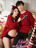 MQTIME  -   Women Photography Props Christmas Red X'mas Maternity Dresses Pregnancy Dress Clothes Studio Shoots Photo Props