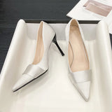 MQTIME  -  French High Heels Women's Spring and Autumn New Thin Heels Pointed Women's Single Shoes