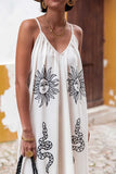 MQTIME  -  Oversize Beach Dress Strapless Loose Fit Boho Maxi Dress Round Neck Sleeveless Sundress Mujer Vestidos Vacation Robes