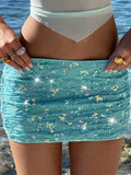 MQTIME  -  Y2K Sequins Glitter Mini Skirt Women Sexy Low Rise Bodycon Skirts Coquette Sparkle Short Skirt 2025 Summer Lady Fashion Clubwear
