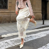 MQTIME  -  Women's Lace Loose Lantern Pants Fashion Commuting Ruffle Casual Wide Leg  Streetwear Daily Trousers New Women Pants 2026