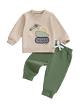 MQTIME  -  Baby Girl Winter Outfit Pink Floral Print Hooded Jacket and Fleece Lined Leggings Set with Pom Pom Hat 3 Piece Set