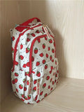 MQTIME  -  Casual Kawaii Strawberry Print  Backpack Preppy Style Big Capacity Handbag Fashion School Travel Backpack