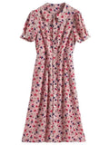  MQTIME  -  Clearance Price Ladies Short-Sleeved Temperament High-Waisted Slimming Robe for Holiday