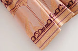 MQTIME  -  Women Bow Tassel Elastic Waist Wood Ears Ruffles Lace Swing Skirts Beach Holiday Orange Feather Floral Print Long Skirt