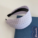 MQTIME  -  Korean Spring and Summer Fresh Wide-edged Polka Dot Headband Women's 2025 New Pressure Hairpin Fashion Headband Hair Accessories