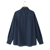 MQTIME  -  Women Plaid Shirts Spring Autumn New Female Scarf Collar Lace-Up Long Sleeve Single Fashion Blouses Lady Casual Chic Shirt Tops