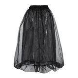 MQTIME  -  Spring French White A-shaped Bud Skirt Women's Fashion Mesh Tutu Skirt Skirt Women's Clothing