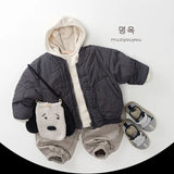  MQTIME  -  Winter New Children Cotton Padded Jacket Baby Long Sleeve Warm Coat Baby Plus Velvet Thick Jacket Kids Casual Clothes
