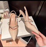 MQTIME  -  High heels women's summer new fairy style toe sandals pointed single shoes women