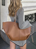 MQTIME  -  Women Bodycon Knitted Dress Striped Round Neck Long Sleeve Casual Fall Short Dress