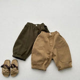 MQTIME  -  Autumn New Children Cargo Pants Solid Boys Vintage Casual Pants Girls Harem Pants Cotton Baby Pocket Trousers Kids Clothes