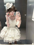 MQTIME  -  Handmade Girls Birthday Lolita Dress Trailing Princess Adult Party Dress Women Wedding High Quality Dress Photography Clothes