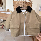 MQTIME  -  Kids Windbreaker New Spring Autumn Fashion Korean Casual Baggy Simple Style