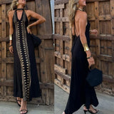 MQTIME  -  Summer New Sleeveless Suspender Neck Sexy Backless Dress Dress Women