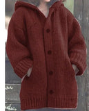 MQTIME  -  Comfortable Loose Knitted Hat Women's Cardigan Jaet Spring Thiened Cotton Blend Fabric Spring Autumn Ladies Sweater