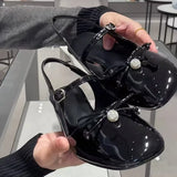 MQTIME  -  Women's Mary Jane Shoes Exquisite Baotou High Heeled Sandals for Woman Fashion Lolita Casual Shoes Designer Shoes Zapatos Mujer