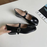 MQTIME  -  New Arrivals Ninja Tabi Mary Janes Flats Shoes Women 2024 Spring Belt Buckle Split Toe Shoes Trotters Mocasines Female Pumps