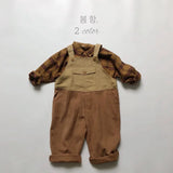 MQTIME  -  Spring Korean Style Baby Boys Suspenders Pants Patchwork Casual Toddlers Kids Loose Straps Trousers