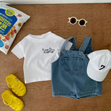 MQTIME  -  Summer Baby Clothing Set Girls Clothes Infant Tee and Denim Overall Suit Toddler Boys Outfit