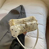 MQTIME  -  Retro American Circular Spots Fashion Messenger Bag Multi-pocket Large Capacity Crossbody Bags Shoulder Bag Woman Bags Purse