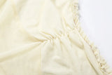 MQTIME  -  Ruched Mesh Ruffles Asymmetrical Maxi Party Dress Women Sexy Strapless Bodycon Vacation Beach Long Robe Birthday Outfits