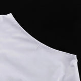 MQTIME  -  White Shirt and Cake Skirt Set for Women Set with Turn Down Collar Long - Sleeve Design Shirt and High Waisted Short Skirt