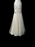 MQTIME  -  White Evening Dress Sleeveless Slim Fishtail Satin Strapless Sweetheart Neckline Celebrity Bridal Banquet Gown