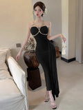MQTIME  -  Woman Dress Sexy Sleeveless Mesh Patchwork Bandage Slim Temperament Backless Party Dresses Elegant Summer Fashion