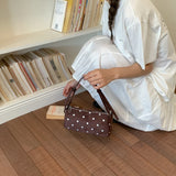 MQTIME  -  Women Small Polka Dot PU Underarm Shoulder Bag Lady Retro Handbags and Purses New Trend Cute Hand Bags