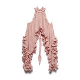 MQTIME  -  Fashion Summer Bohemian Beach Outfit Casual O Neck Sleeveless Top+Skirt Holiday Suit Chiffon Ruffle Irregular Women 2 Piece Set