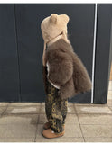 MQTIME  -  Toddler Girls Fur Jacket Solid Color Thicken Kids Baby Girls Plush Coat New Winter Fashion Little Girls Fluffy Outerwear Coat