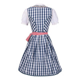 MQTIME  -  Womens Vintage Short Sleeve Germany Traditional Oktoberfest Beer Dress Stage Performance Dress Casual Medieval Lace-up Dress