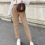 MQTIME  - 2024 New Chic Fashion Woman Pants Office Wear Pants for Women Vintage High Waist Zipper Fly Female Ankle Trousers Mujer Gothic
