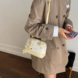  MQTIME  -  Fashion Cute Yellow Star PU Leather Kawaii Crossbody Bag Single Storage Bags Woman Bag Storage Bags Purses Handbags
