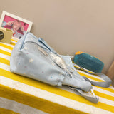  MQTIME  -  Korean Style Clear Window Pocket Tote Bag Women Star Pendant Large Capacity Daily School Handbags Fashion Shoulder Bags
